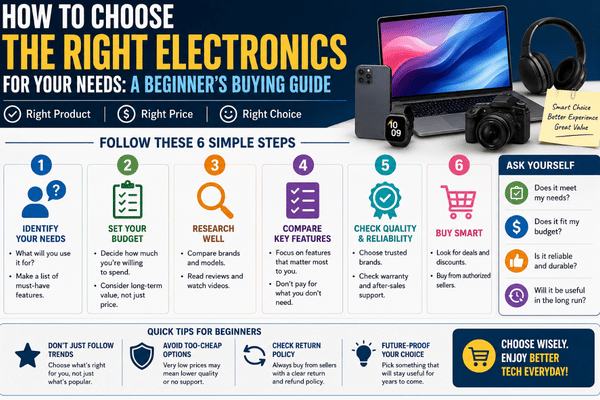 How to Choose the Right Electronics for Your Needs: A Beginner’s Buying Guide